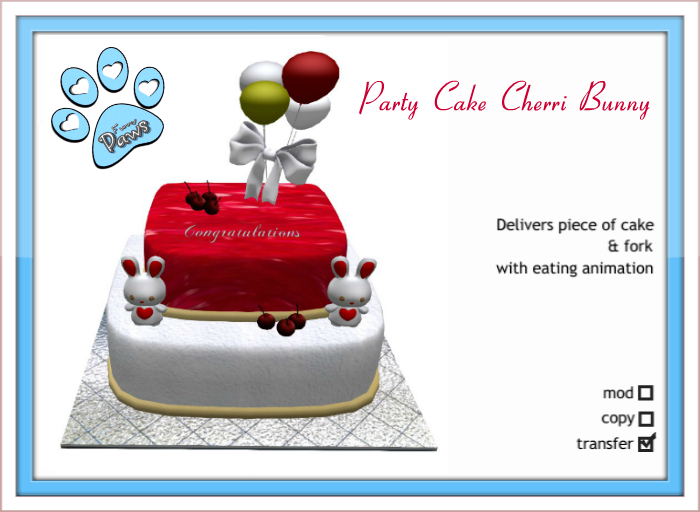 ~FP@ws! Party Cake Cherry Bunny