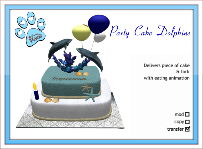 ~FP@ws! Party Cake Dolphins