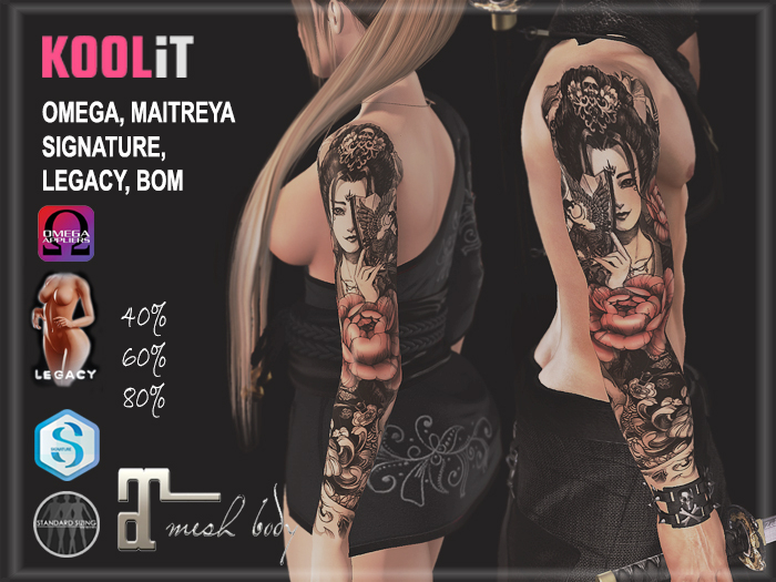 KooLit - Geisha Arm Tattoo Omega/Mait/Legacy/Sign/BOM (Add Me)