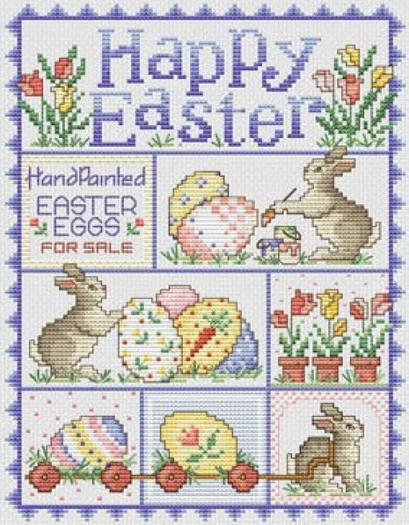 Happy Easter Needlework Texture