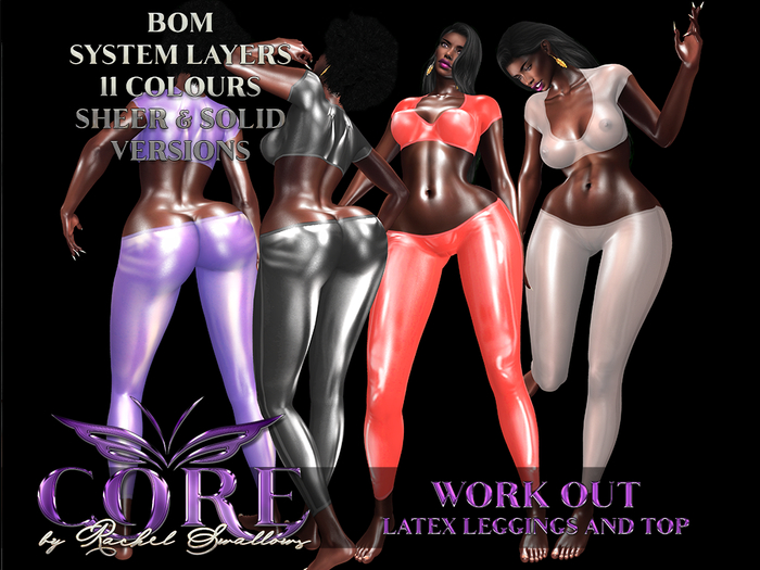 CORE WORKOUT BOM LATEX PANTS & TOP FATPACK 