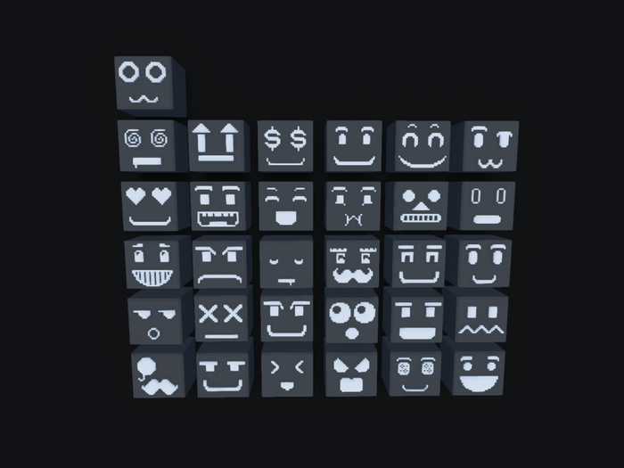 Voxel Face Emoji (Box)