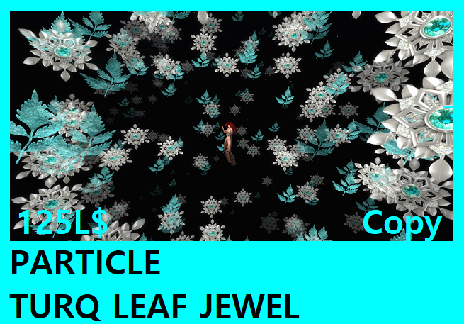 PARTICLE TURQ LEAF JEWEL#