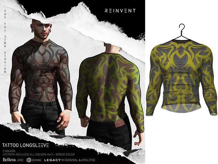 REINVENT I Tattoo longsleeve I Yellow
