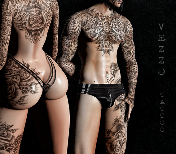 Zian Warrior Tattoo - Black Colour, Unisex - Maitreya, Legacy, INTHIUM KUPRA, Belleza, Signature, Omega, BOM - Vezzo Ink