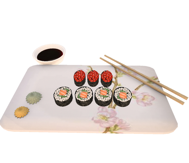 DFS Salmon Sushi & Ikura plate