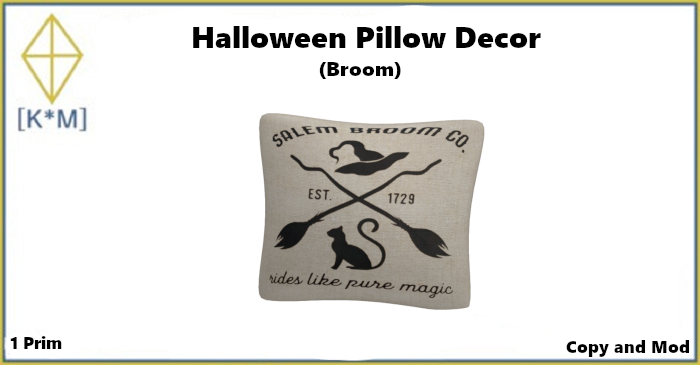 [K*M] Halloween Pillow Decor (Broom)