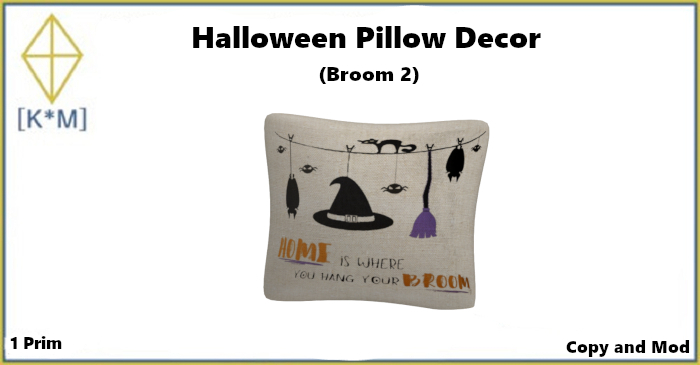 [K*M] Halloween Pillow Decor (Broom 2)