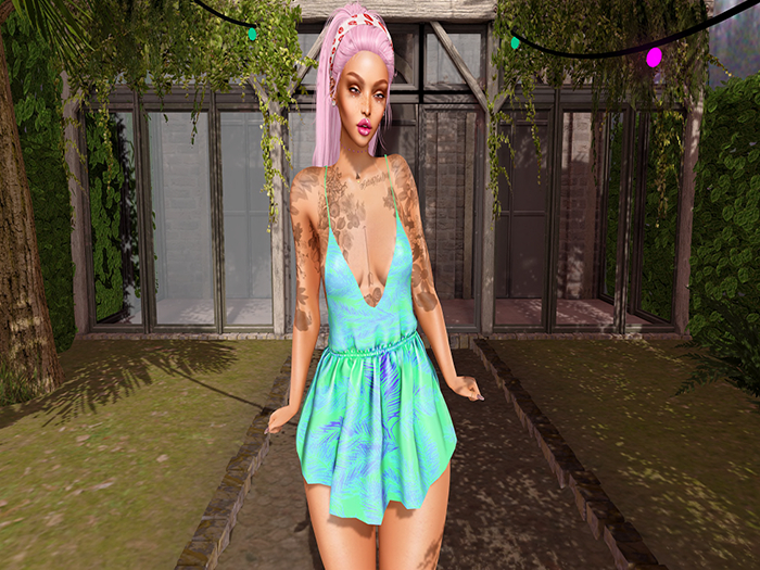 [Adversity] Summer Dress  - Green/Blue