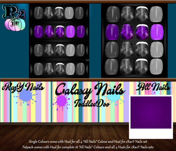 P2Jr - Galaxy Nails TD Purple Pack