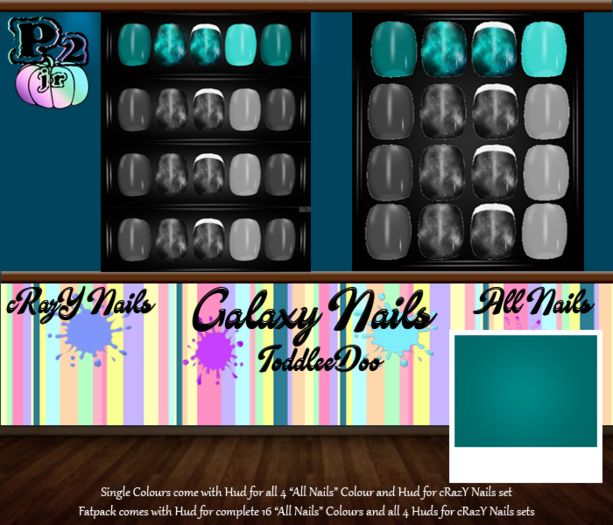 P2Jr - Galaxy Nails TD Teal Pack (Add)