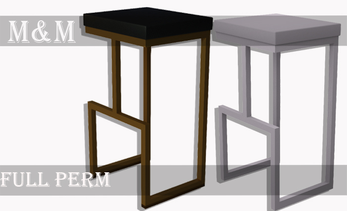 [M&M] Full Perm Bar stool # 60