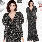 NILSY PUFF SLEEVE LONG DITSY DRESS,ALL BODIES