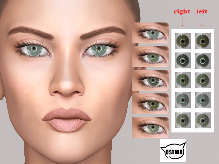 ~Ruby~ Eyes 4 GREEN - CATWA GENUS BOM