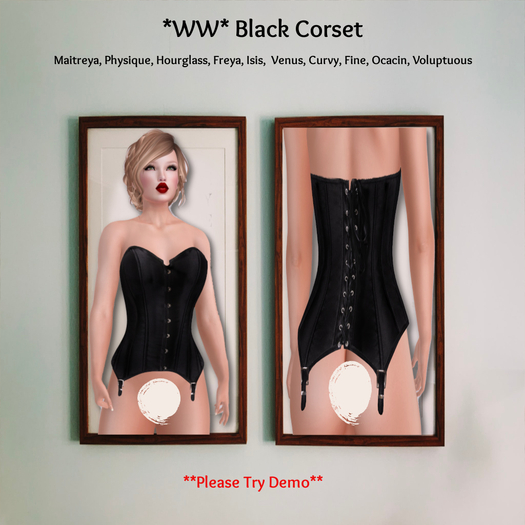 *WW* Black Corset  [Boxed]
