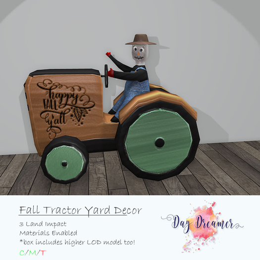Day Dreamer - Fall Tractor Yard Decor (boxed)
