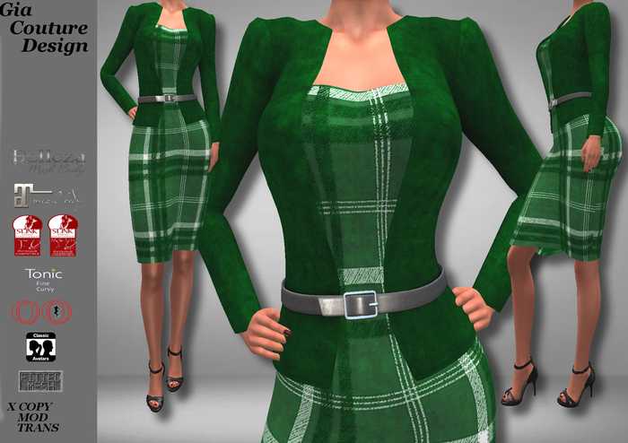 "GCD" Amanda Dress With Jacket Green