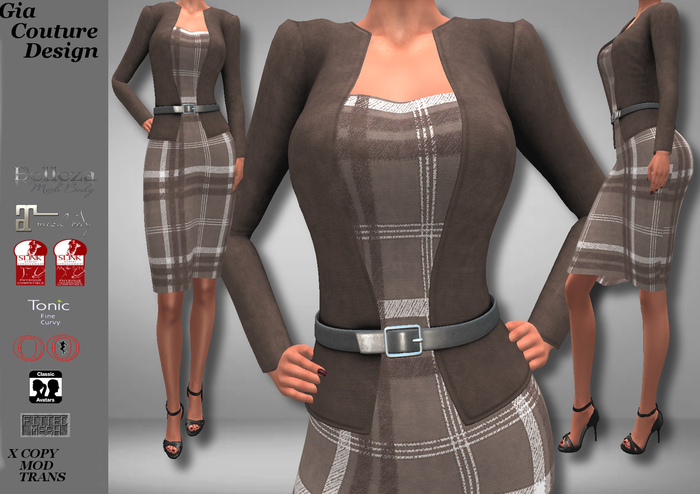 "GCD" Amanda Dress With Jackets Mocha