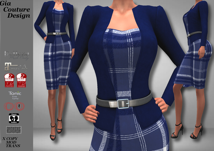 "GCD" Amanda Dress With Jacket Navy