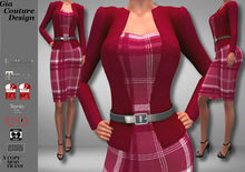 "GCD" Amanda Dress With Jackets Red