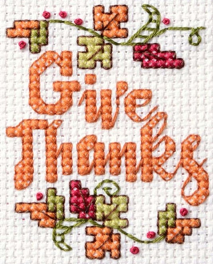 Give Thanks Needlework Texture