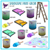 [ free bird ] Springtime Paint Can - Green Grass