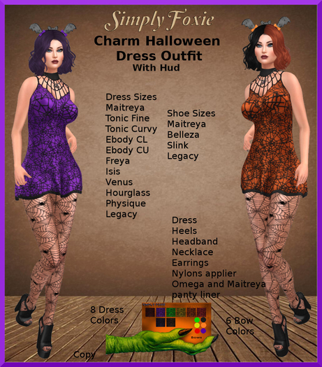 Charm Halloween Dress With Hud (Boxed)