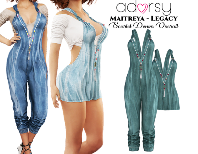 adorsy - Scarlet Denim Overall Petrol - Maitreya/Legacy/Lara Petite