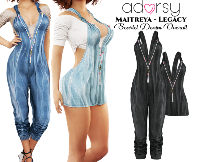 adorsy - Scarlet Denim Overall Black - Maitreya/Legacy/Lara Petite