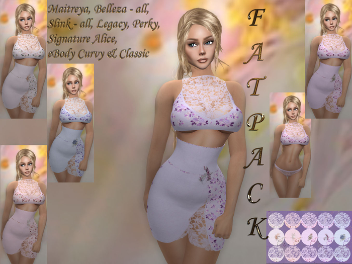 &ML& Fatpack  Erotic suit "Pastel roses" ALLBODIES