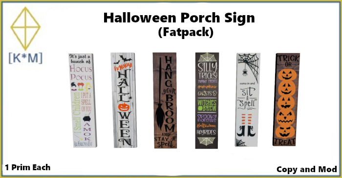 [K*M] Halloween Porch Sign (FATPACK)