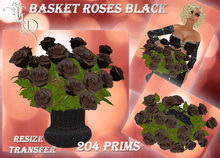 Basket Roses Black