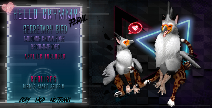 Hello Grymmy! - Secretary Bird Griffin Mod
