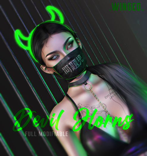 .WINGED. Devil Horns