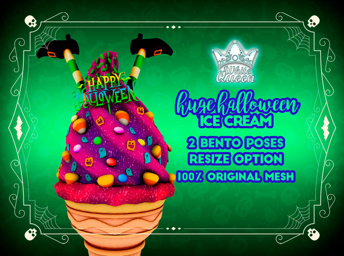 HALLOWEEN ICE CREAM - STRAWBERRY -WHITE QUEEN