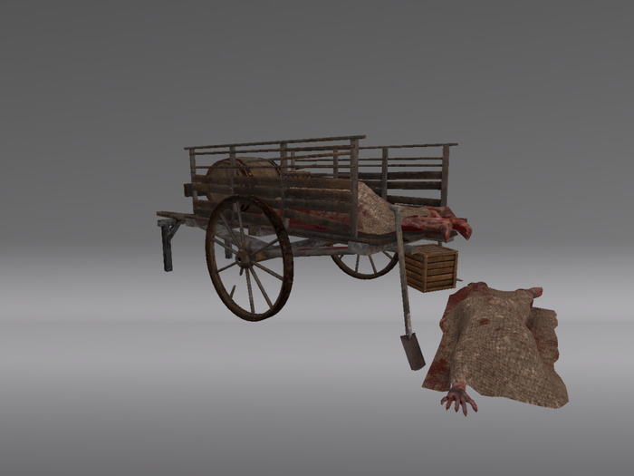 Cart with corpse