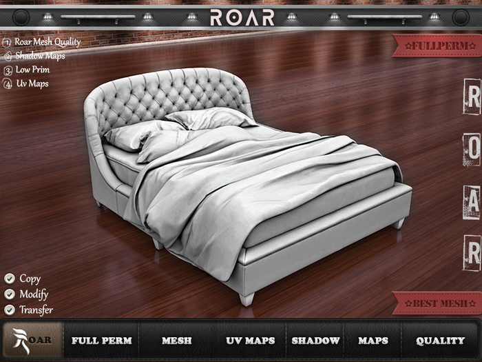 {::ROAR::} Full Perm Mesh Great Smooth Transition Quilted Bed