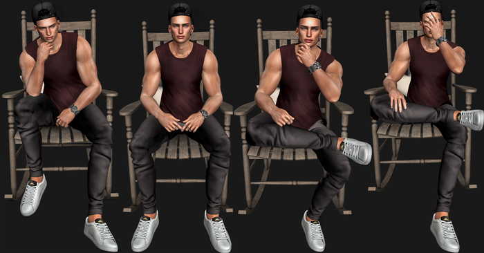 [BAD] Sit Man #2 (Static pose Bento)