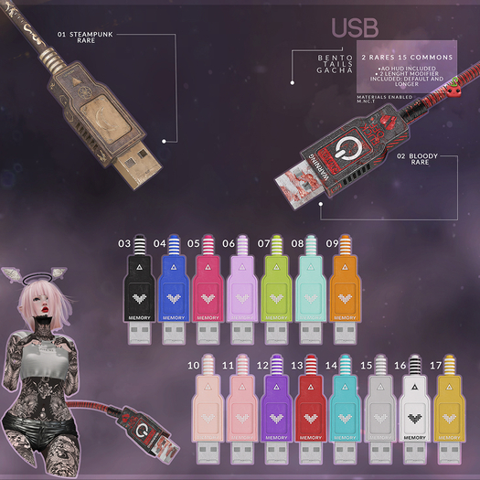 08[Cubic Cherry] {USB} tail MINT (BOX)