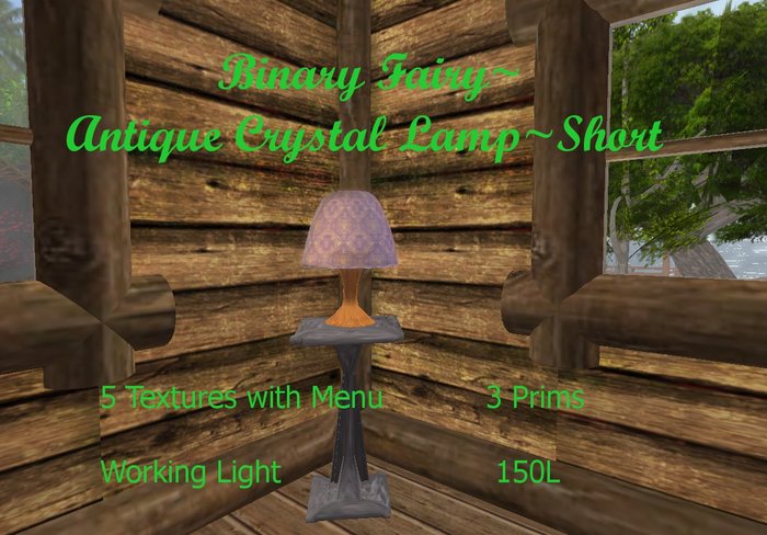 Binary Fairy~Antique Crystal Lamp Short