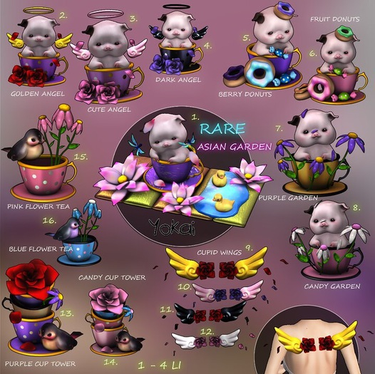 1.YOKAI - Little Cute Things - Asian Garden RARE