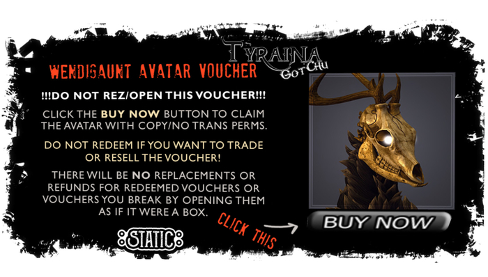 ::Static:: Wendigaunt Avatar VOUCHER - 08 {Dimgold}
