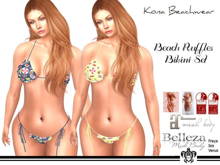 Kona Bikini Beach Ruffles set