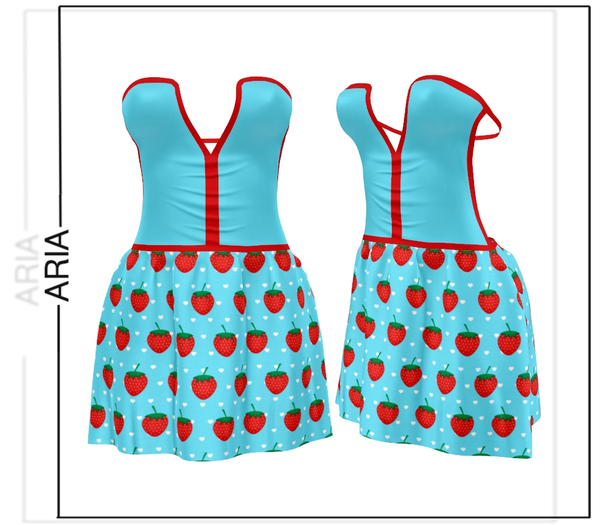 Strawberry Open Back Dress