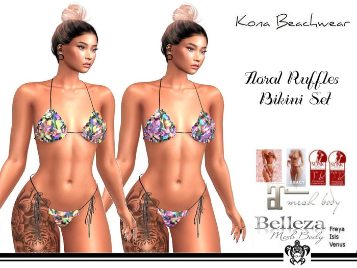 Kona Floral Ruffles Bikini