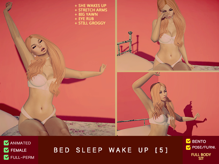 [Retro-Box] Female Bed Sleep Wake up 5