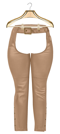 SD . Turbo Leather Pants -Beige-