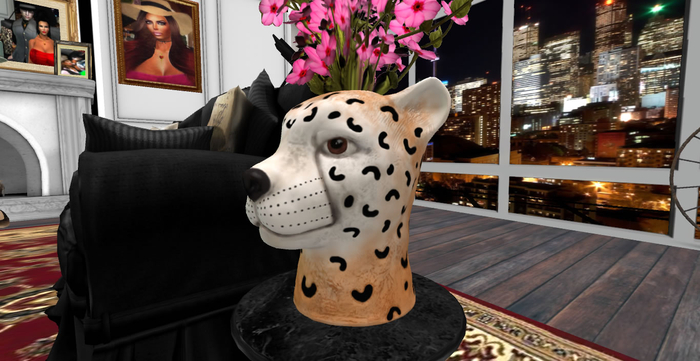 vaso flores tigre