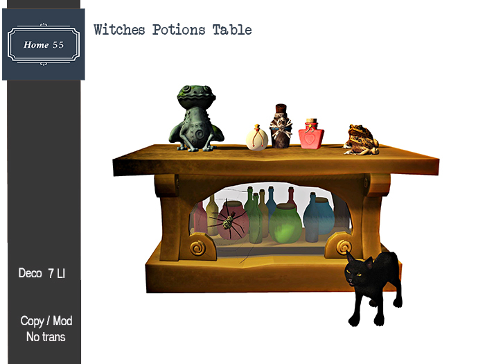 HOME 55 -  Witches Potions Table (Add tu Unpack)