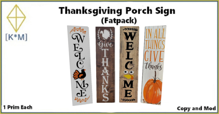 [K*M] Thanksgiving Porch Sign (FATPACK)